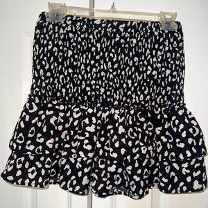 Leopard mini skirt